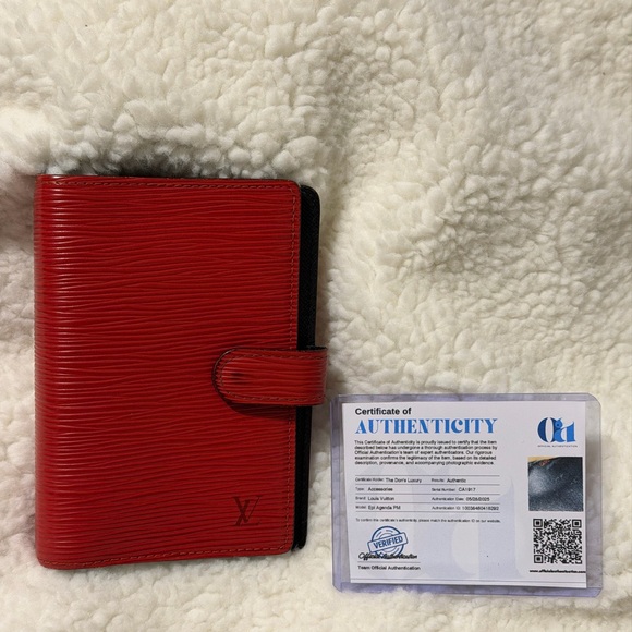 Louis Vuitton Handbags - Louis Vuitton Red Epi Agenda PM with COA - EUC